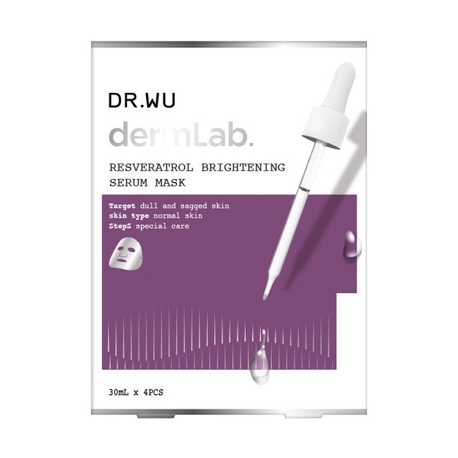 DR.WU白藜蘆醇亮白精華面膜4PCS