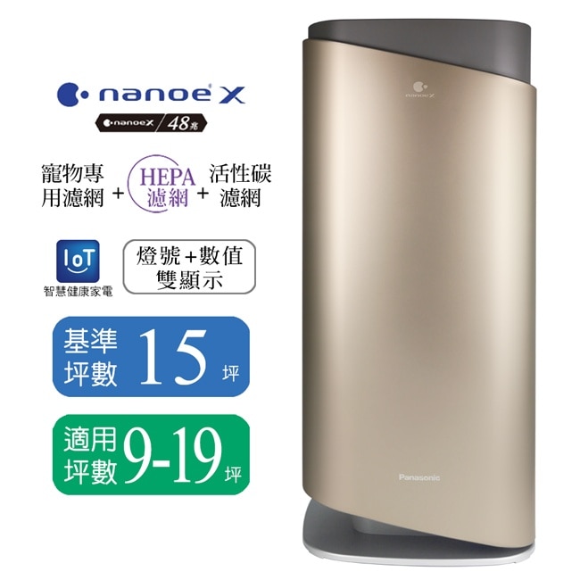 Panasonic國際牌nanoe X空氣清淨機(適用9-19坪) F-P75MH