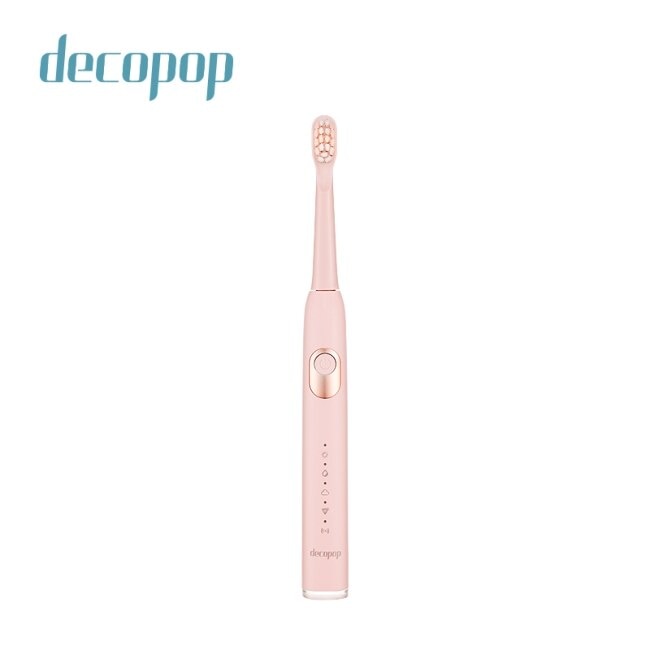 decopop極淨鑽白音波電動牙刷DP-253(粉)送刷頭10支