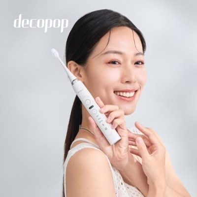 decopop 大可波波 decopop極淨煥白音波電動牙刷DP-602(格陵蘭白)送刷頭8支