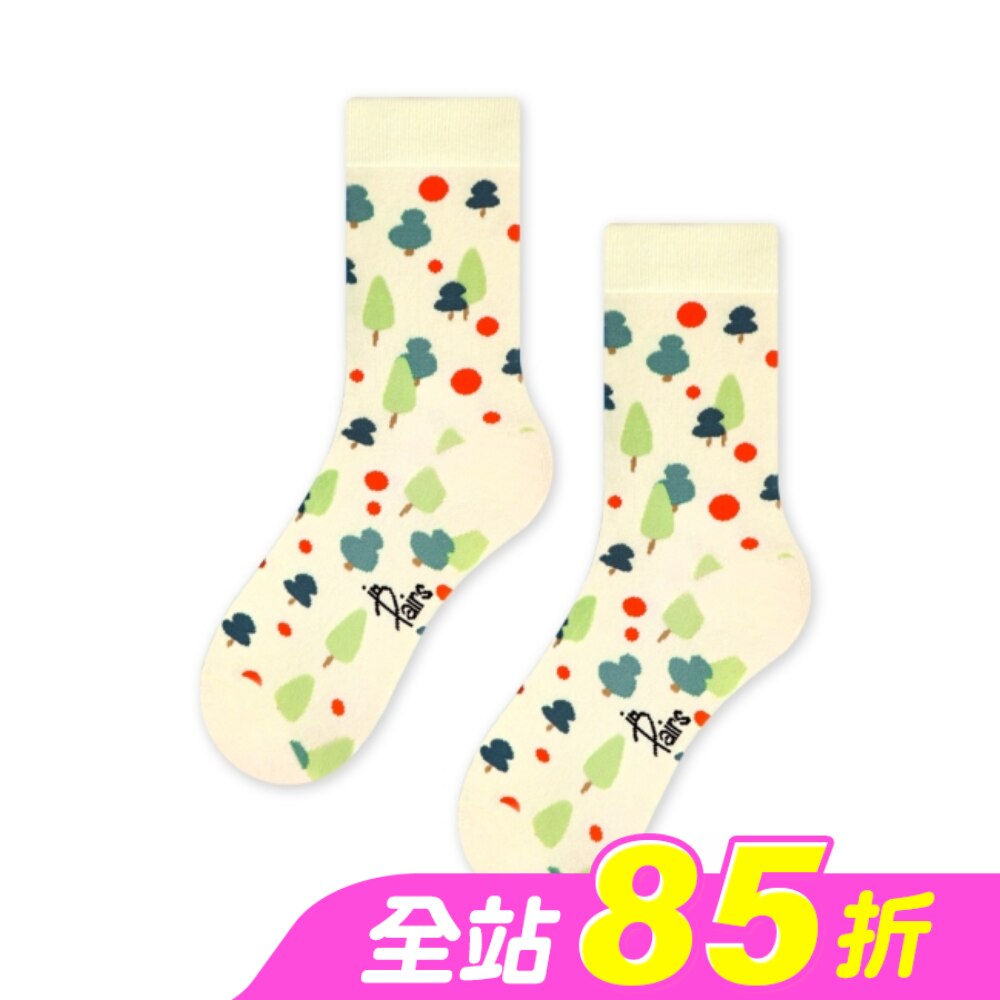 【in Pairs】小樹-米-中筒襪(M號)