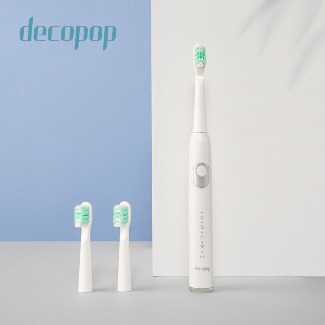 decopop極淨鑽白音波電動牙刷DP-253(白)送刷頭10支