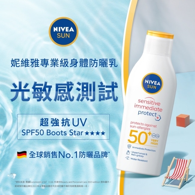 妮維雅專業級防曬乳 光敏感測試SPF50 200ml