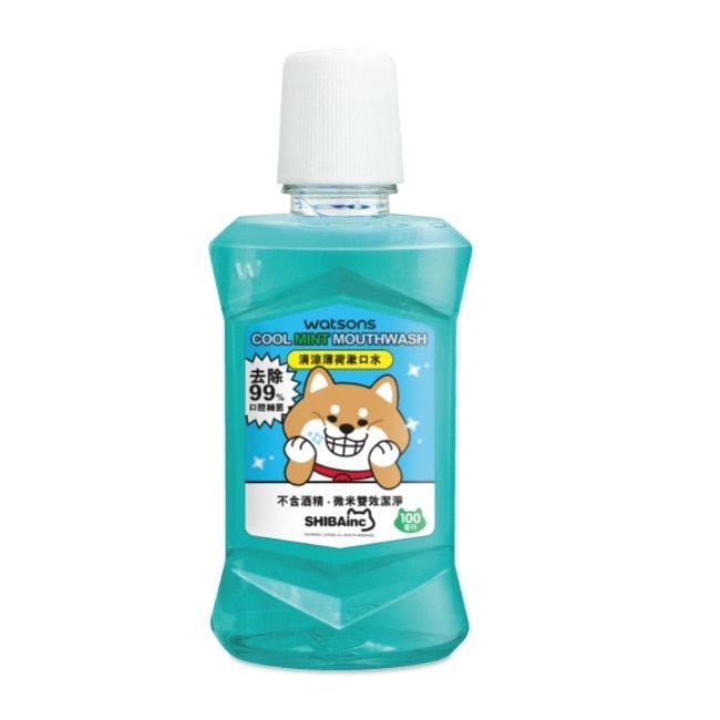 屈臣氏清涼薄荷漱口水100ml(柴犬工房)