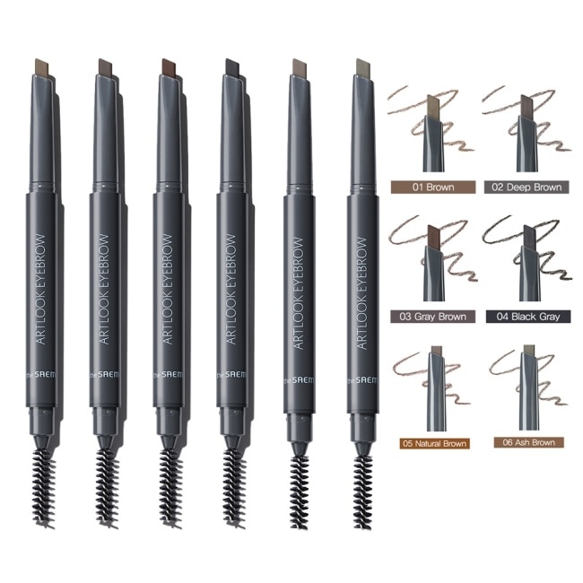 【韓國 THE SAEM 得鮮】自然柔順持色眉筆0.2g 灰棕色