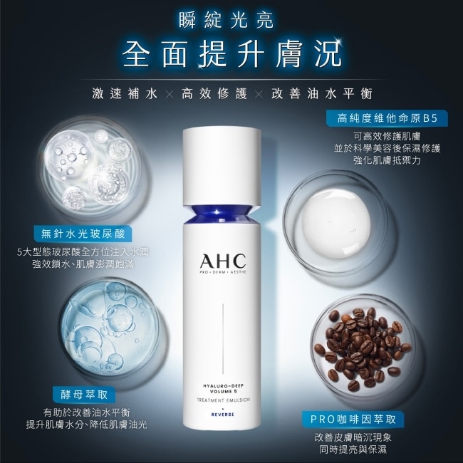 AHC醫美科研超導水光玻尿酸精華乳100ML