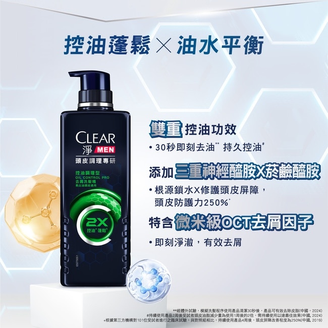 淨 男士頭皮調理專研去屑洗髮精 控油調理型 570G