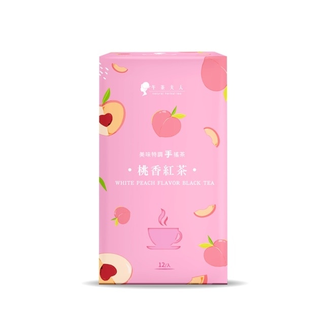 午茶夫人 美味特調手搖茶 桃香紅茶12份/盒