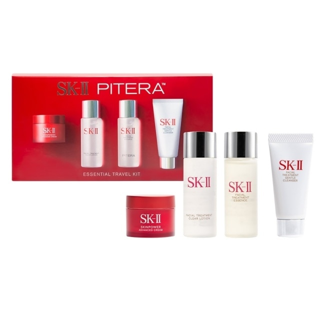 SK-II 暢銷旅行組(潔面乳20g+亮采水30ml+青春露30ml+活膚霜15g) 新版_國際航空版