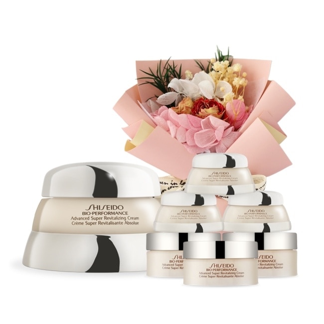 SHISEIDO 資生堂 百優精純乳霜花束超值組(75ml+18mlX3+7mlX3)-國際航空版