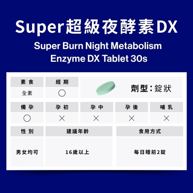 SIMPLY 新普利夜酵素SUPER DX(30錠/盒) image