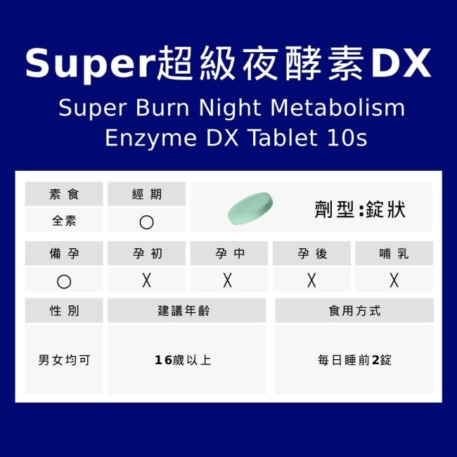 SIMPLY 新普利夜酵素SUPER DX(10錠/盒)