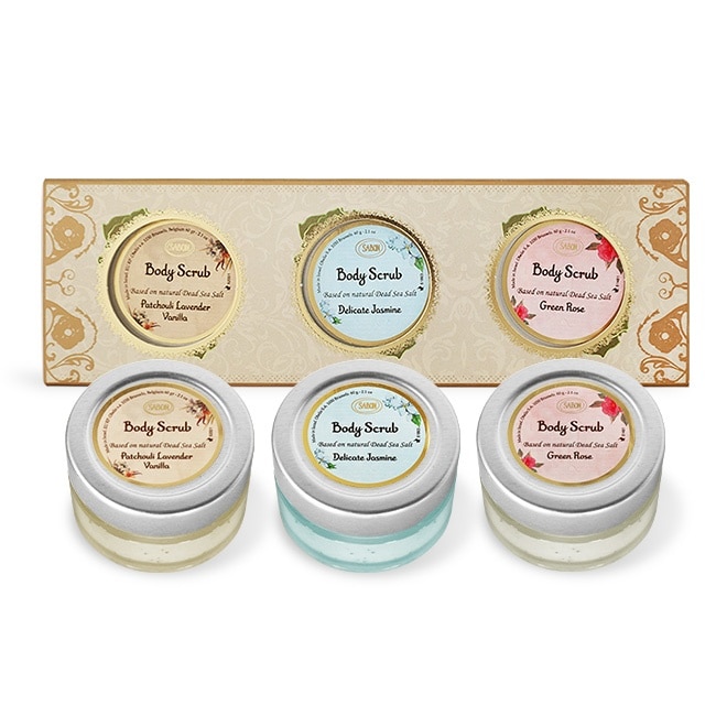 SABON 迷你身體磨砂膏禮盒(60gX3)-國際航空版