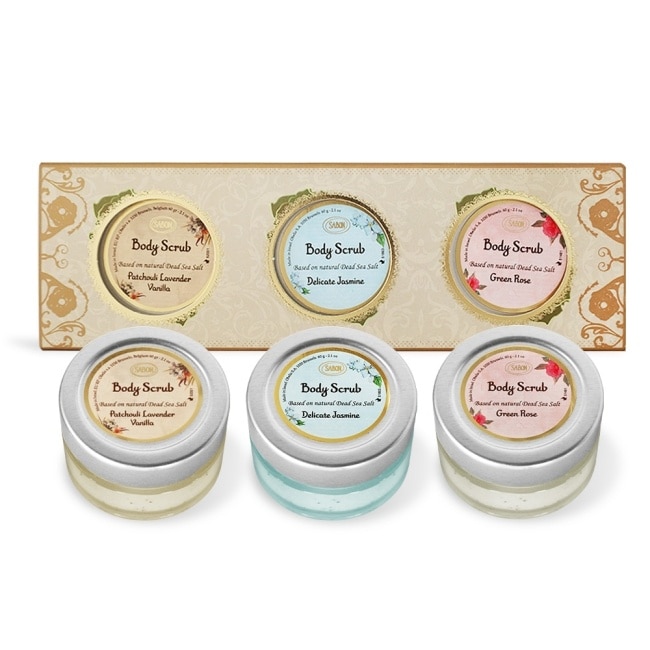 SABON 迷你身體磨砂膏禮盒(60gX3)-國際航空版