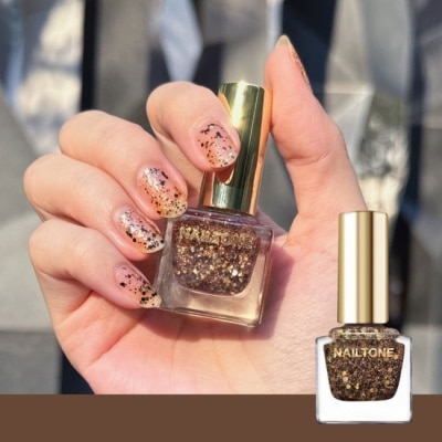 NAILTONE NAILTONE 持久引力指甲油 (黑鑽金沙) (10mL) N124
