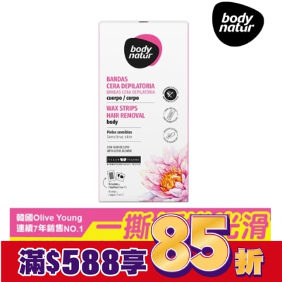 BODYNATUR body natur溫和蜜蠟除毛貼片16片-手/足