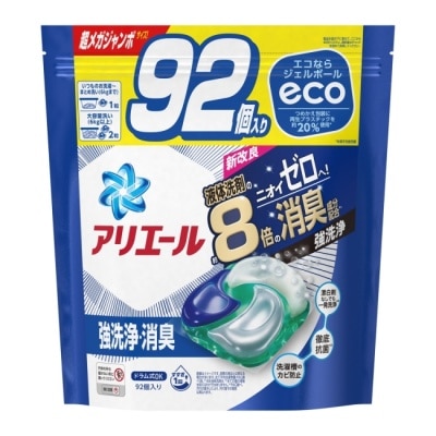 日本 P&amp;G ARIEL P&amp;G ARIEL清新除臭4D洗衣球 補充包-深藍款 92入(平行輸入)