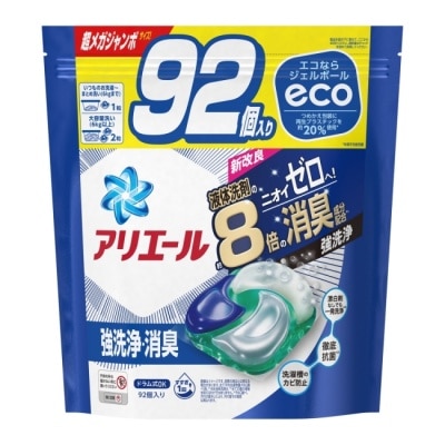 日本 P&G ARIEL P&G ARIEL清新除臭4D洗衣球 補充包-深藍款 92入(平行輸入)