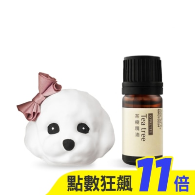 OPRETTY O’Pretty 歐沛媞 室內/車用 香氛擴香組【蝴蝶結貴賓擴香石+茶樹草本精油(5ml)】