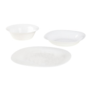 Luminarc純白強化餐具3件組