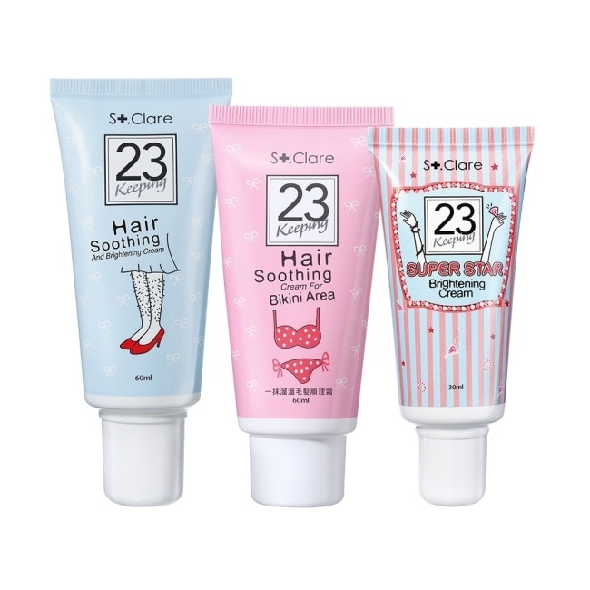 St.Clare聖克萊爾 私密毛髮順理霜60ml+毛髮順理霜60ml+腋下嫩白霜30ml(嫩白淨味升級款)