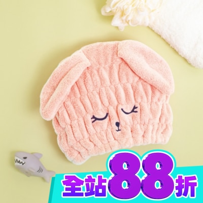 Miine Miine動物造型擦髮帽 閉眼兔子 image