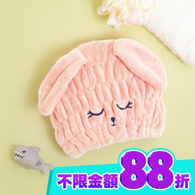Miine Miine動物造型擦髮帽 閉眼兔子 image