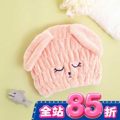 Miine - Miine動物造型擦髮帽-閉眼兔子 image