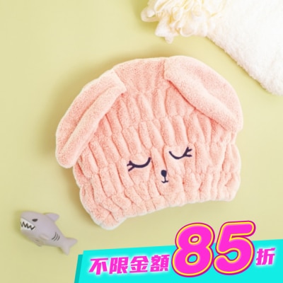 Miine - Miine動物造型擦髮帽-閉眼兔子 image