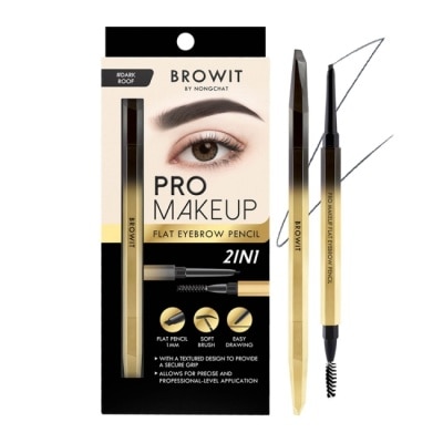 BROWIT BROWIT貝奧莉 玩美極細防水持色斜角眉筆#沉靜灰