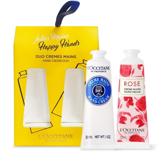 L’OCCITANE 歐舒丹 熱銷雙入手霜禮盒組-乳油木+玫瑰