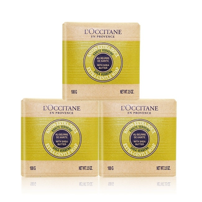 L’OCCITANE 歐舒丹 乳油木馬鞭草植物皂(100g)X3