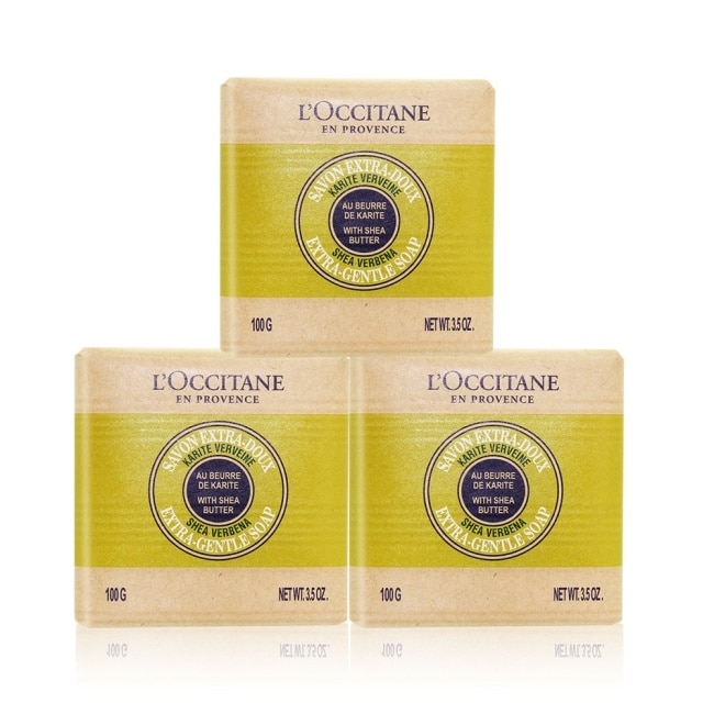 L OCCITANE L’OCCITANE 歐舒丹 乳油木馬鞭草植物皂(100g)X3