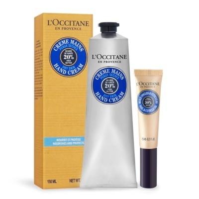 L OCCITANE L’OCCITANE 歐舒丹 乳油木手部修護組[指緣修護油7.5ml+護手霜150ml]-專櫃公司貨