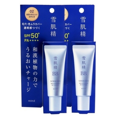 KOSE KOSE高絲 雪肌精水感BB裸妝蜜SPF50+ PA++++30g(02自然膚色)x2入