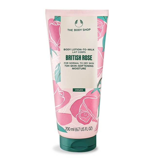 THE BODY SHOP 英皇玫瑰嫩膚身體潤膚乳(200ml)-國際航空版