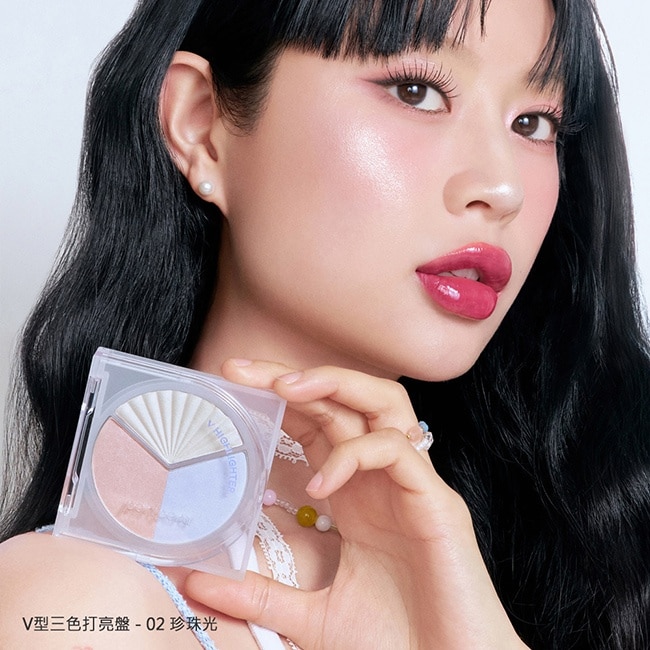 PERIPERA V型三色打亮盤 02珍珠光