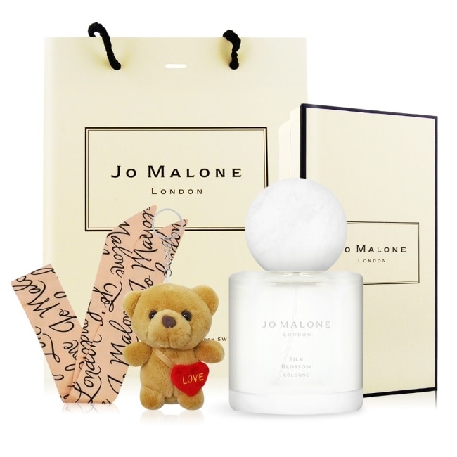 Jo Malone 熊熊寶貝愛戀香氛組(地中海合歡花香水50ml+泰迪熊鑰匙圈)[附禮盒+提袋]-國際航空版