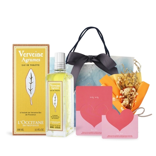 L'OCCITANE 歐舒丹 果漾馬鞭草淡香水(100ml) 贈卡片+花束+禮袋-國際航空版