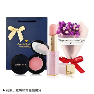 ESTEE LAUDER 雅詩蘭黛 ESTEE LAUDER 雅詩蘭黛 粉嫩慾望潤色護唇膏(3.2g+1.6g) 贈花束+禮袋