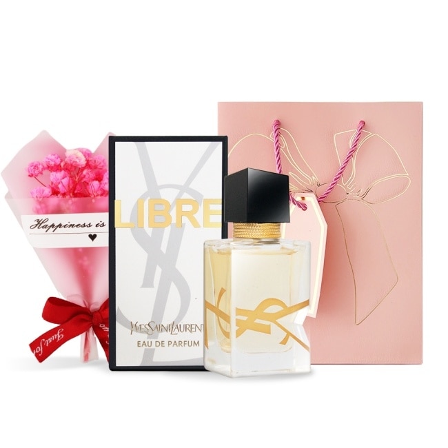 YSL LIBRE 自由不羈淡香精(7.5ml) 贈花束+禮袋-國際航空版