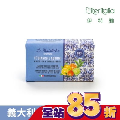 ITERITALIA 【Iteritalia伊特雅】頂級植萃香氛皂175g-白茶沁檸香