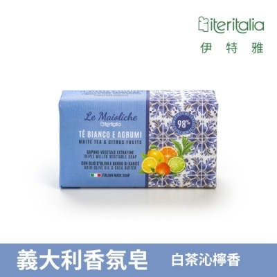 ITERITALIA 【Iteritalia伊特雅】頂級植萃香氛皂175g-白茶沁檸香