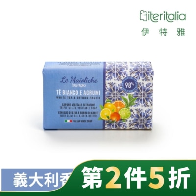 ITERITALIA 【Iteritalia伊特雅】頂級植萃香氛皂175g-白茶沁檸香