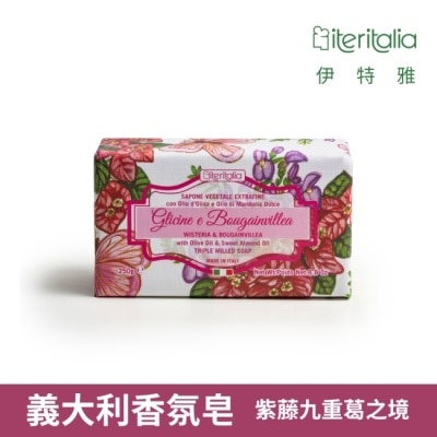 ITERITALIA 【Iteritalia伊特雅】頂級植萃香氛皂250g-紫藤九重葛之境