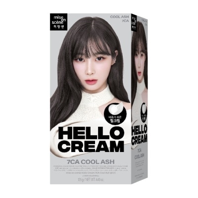 HELLO BUBBLE 魅尚萱HELLO CREAM染髮霜 7CA 薄荷灰棕