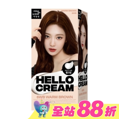 魅尚萱 - 魅尚萱HELLO CREAM染髮霜 6WB焦糖暖棕