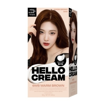 HELLO BUBBLE 魅尚萱HELLO CREAM染髮霜 6WB焦糖暖棕