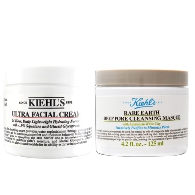 KIEHL S KIEHLS冰河醣保濕霜125ml+亞馬遜白泥面膜 125ml(國際航空版)