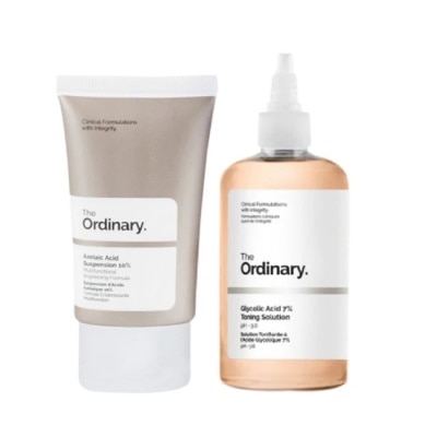 THEORDINARY 【The Ordinary】杜鵑花酸乳霜 30ml + 甘醇酸去角質化妝水 240ml